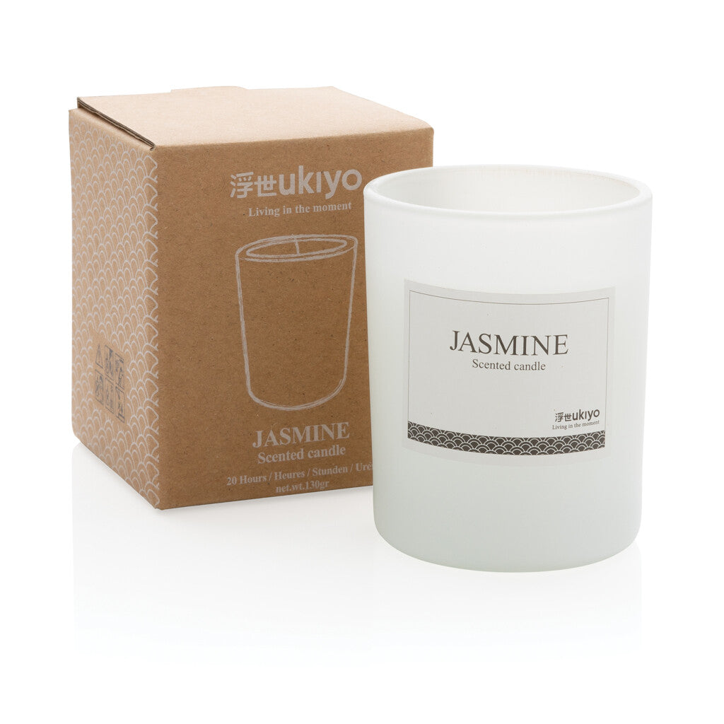 Ukiyo litet doftljus i glas vit
