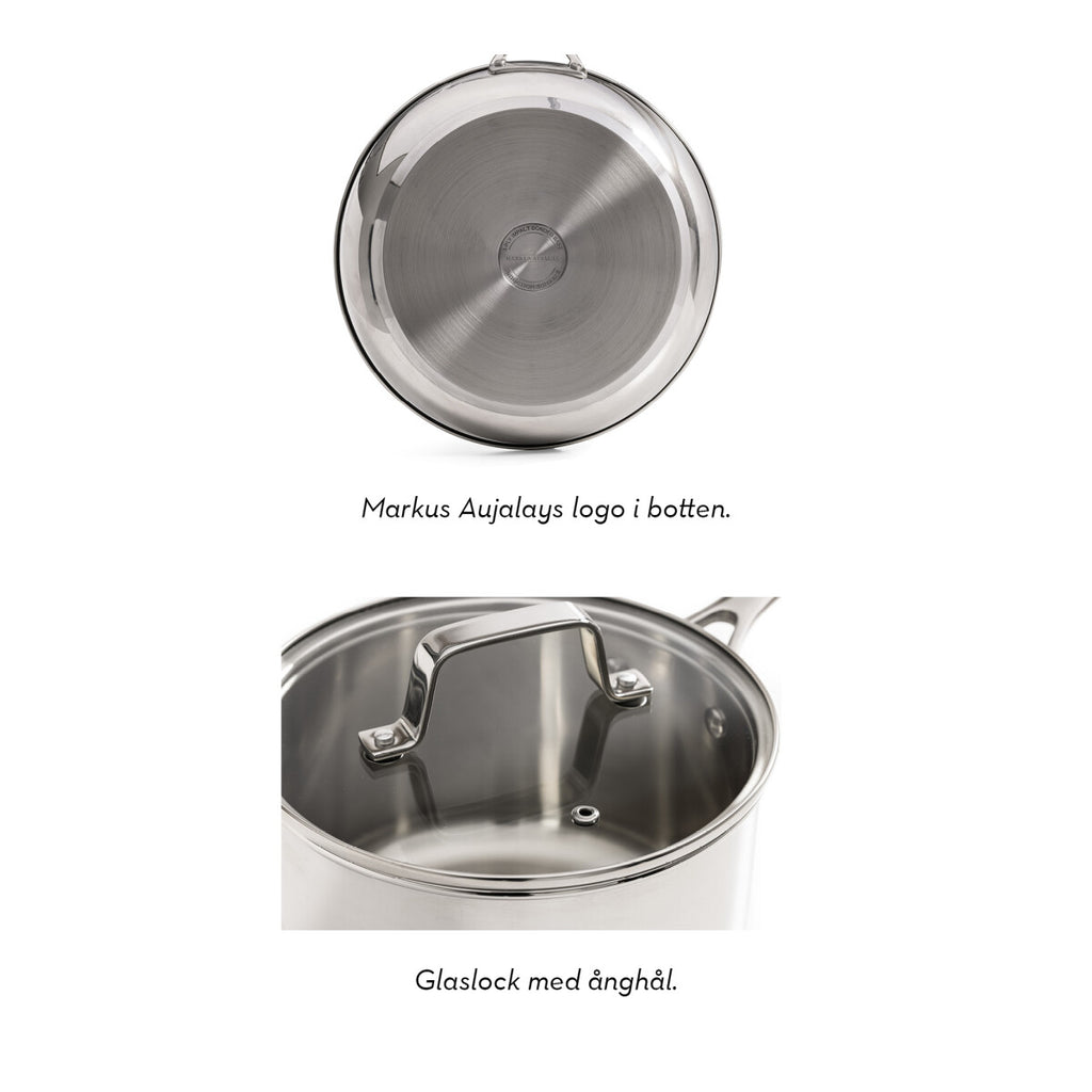 Markus classic kastrull 16cm 1,4 l med glaslock