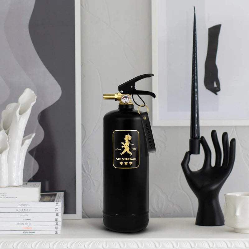 Brandsläckare 2 kg - Svart / Guld